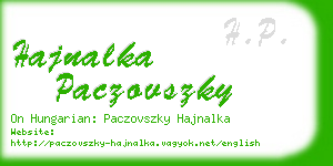 hajnalka paczovszky business card